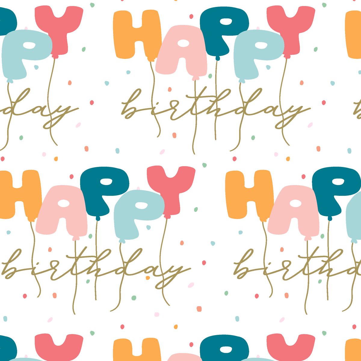 Folded Wrap Female Bday Balloons 70cm x 49cm