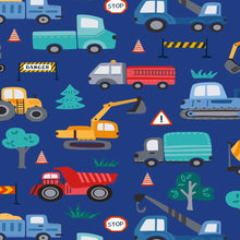 Folded Wrap Little Truckers 70cm x 49cm