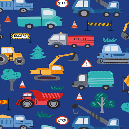 Folded Wrap Little Truckers 70cm x 49cm