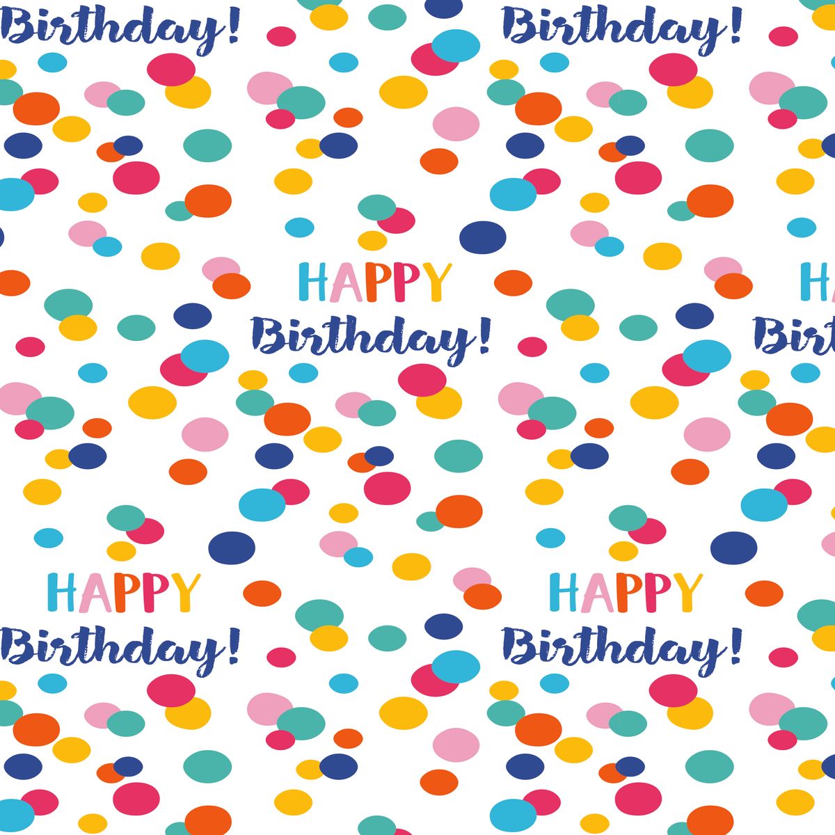 Folded Wrap Gen Bday Balloon Text 70cm x 49cm