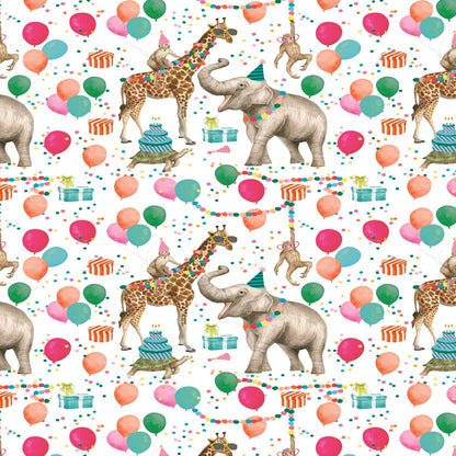 Folded Wrap Birthday Animals 70cm x 49cm