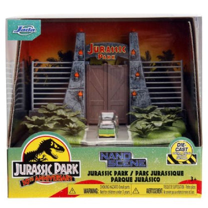 Jurassic Park Nano Scene Diorama With 2 Vehicles