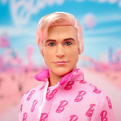 Barbie The Movie Ken Collectible Doll Ryan Gosling As Ken Wearing Pink Jumpsuit With “B” Detail