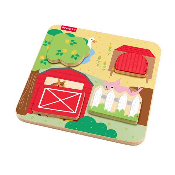 Fisher-Price Wooden Farm Animals Board