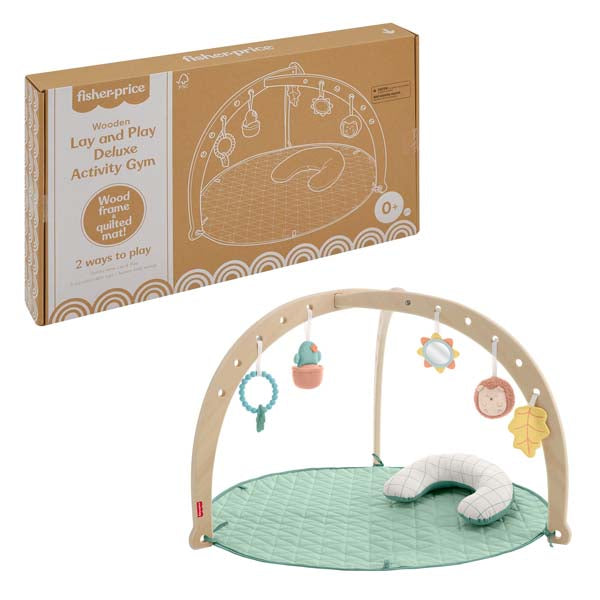 Fisher-Price Wooden Lay And Play Deluxe Activity Gym