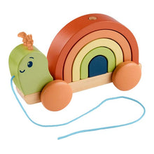 Fisher-Price Tiny Garden Wooden Pull-Along Stacking Snail