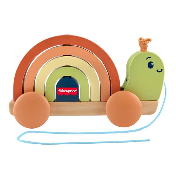 Fisher-Price Tiny Garden Wooden Pull-Along Stacking Snail