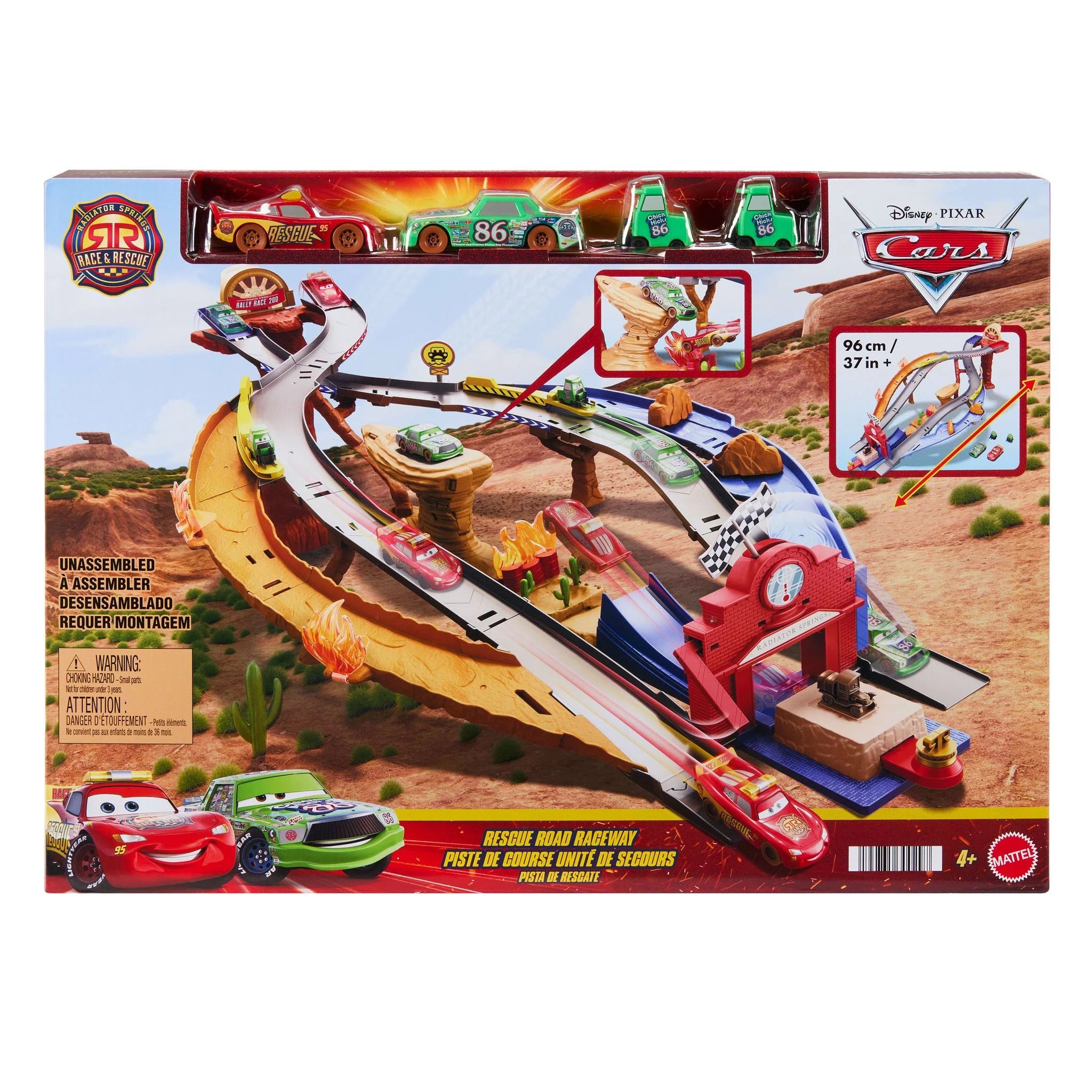 Disney And Pixar Cars Radiator Springs Race & Rescue Raceway Playset ...