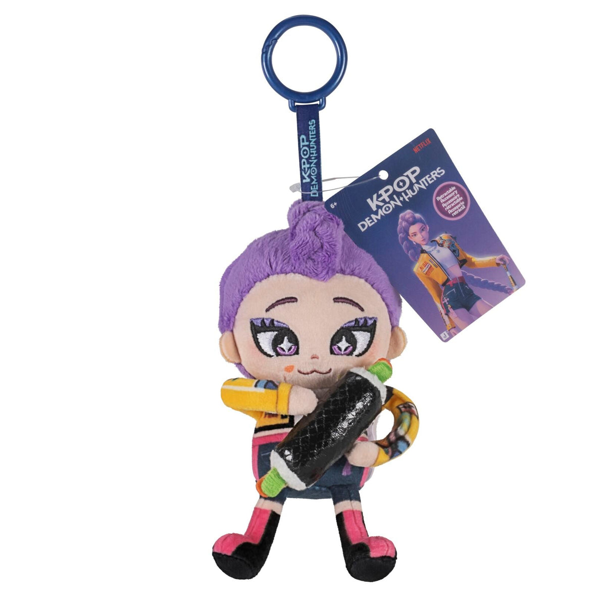 Kpop Demon Hunters 4" Retractable Plush Clips Rumi
