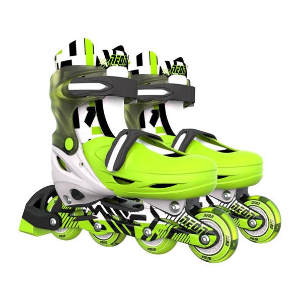 Yvolution Neon Inline Skates 3-6 Green Black