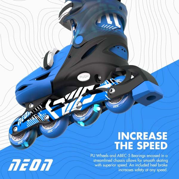 Yvolution Neon Combo Skates (3-6) Blue
