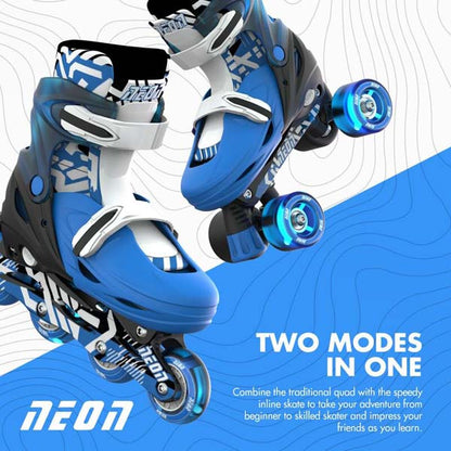 Yvolution Neon Combo Skates (3-6) Blue