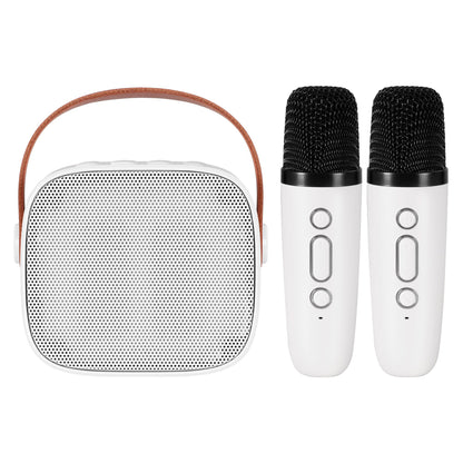Alpha Mini Portable Karaoke Machine for Adults Kids with 2 Wireless Microphones