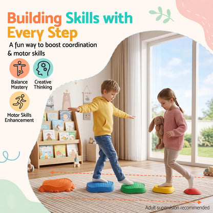 Keezi Kids Stepping Stones Balance Stone Set Crab Indoor Outdoor 5PCS