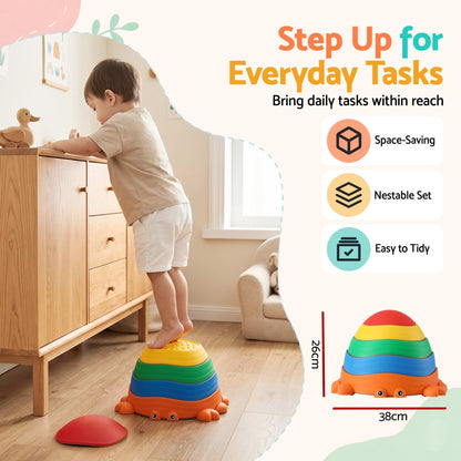 Keezi Kids Stepping Stones Balance Stone Set Crab Indoor Outdoor 5PCS