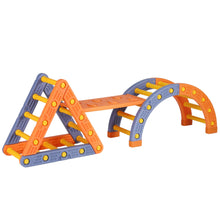 Keezi Kids Climbing Frame Set With Slide Indoor Outdoor Toddler Toys Pikler Triangle Climber With Arch