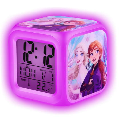 Disney Frozen Cube Alarm Clock Led Lights
