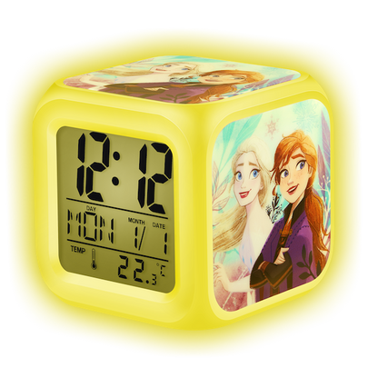 Disney Frozen Cube Alarm Clock Led Lights