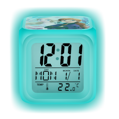Disney Frozen Cube Alarm Clock Led Lights