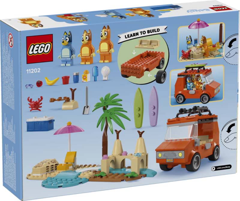 LEGO Bluey Bluey's Beach & Family Car Trip 11202