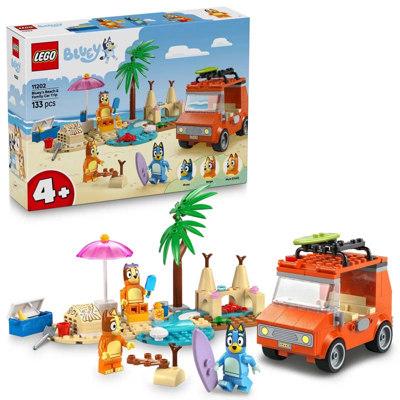 LEGO Bluey Bluey's Beach & Family Car Trip 11202