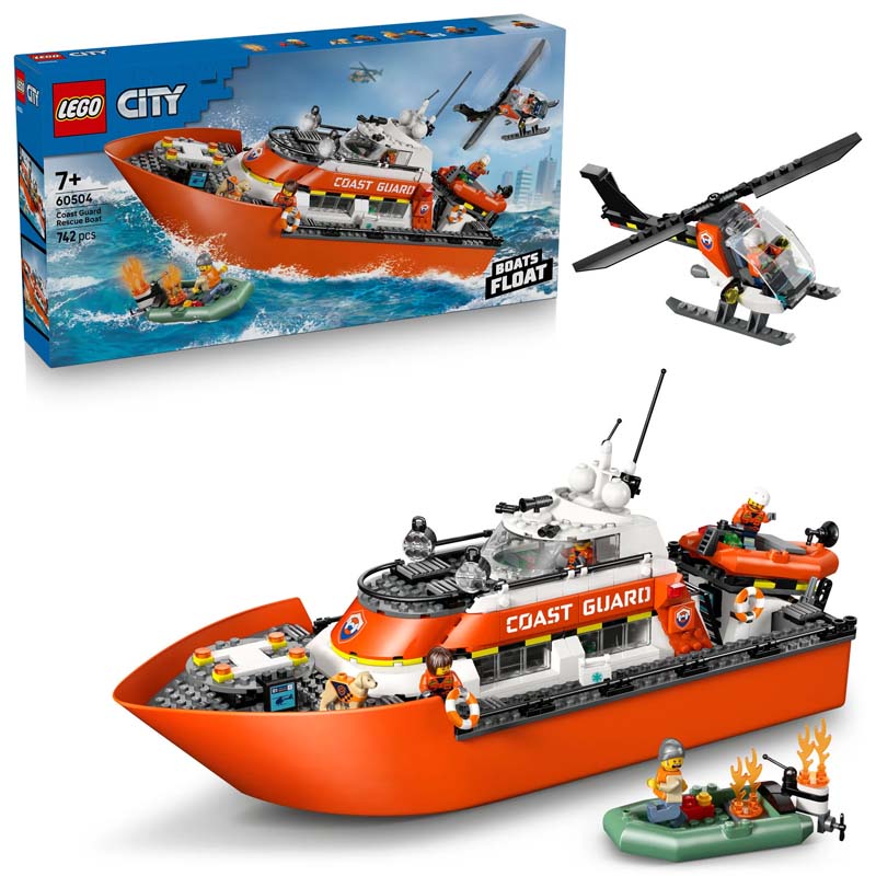LEGO City Coast Guard Rescue Boat & Helicopter 60504