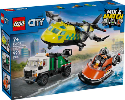 LEGO City Airplane, Service Truck & Hovercraft Rem 60505