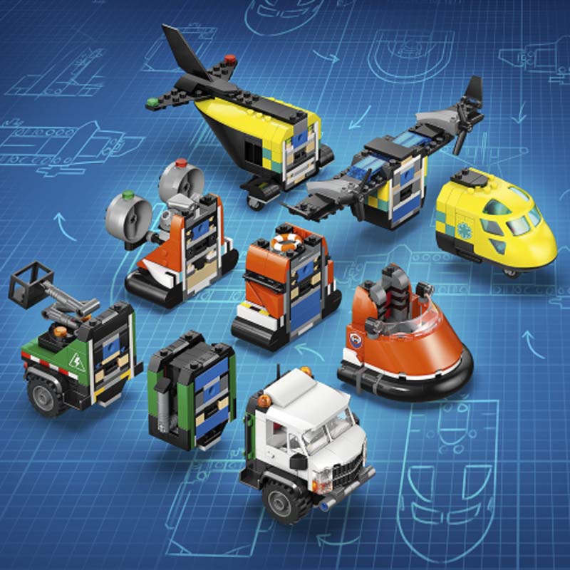 LEGO City Airplane, Service Truck & Hovercraft Rem 60505