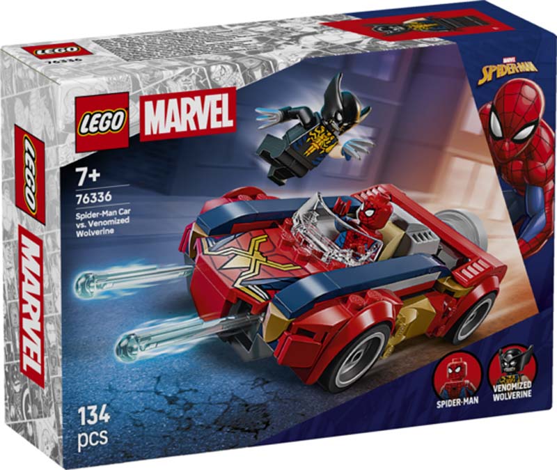 LEGO Super Heroes Marvel Spider-Man Car vs. Venomized Wolverine 76336