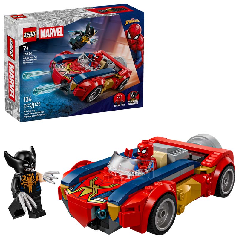 LEGO Super Heroes Marvel Spider-Man Car vs. Venomized Wolverine 76336
