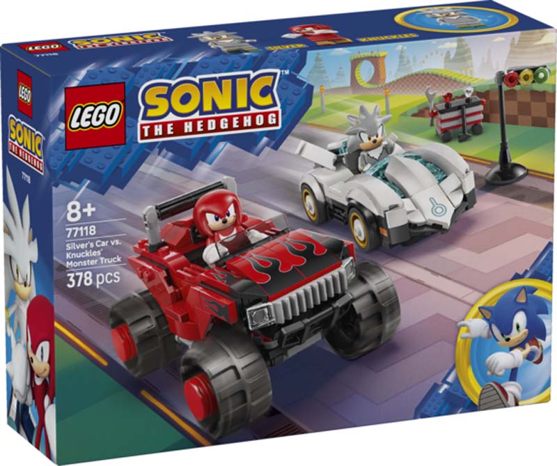 LEGO Sonic Silver's Car vs. Knuckles' Monster Truck 77118