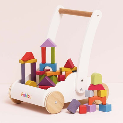 Le Toy Van Rainbow Baby Walker & Puzzle - 45 Blocks