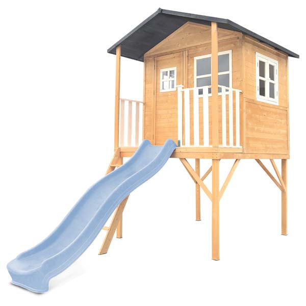 Lifespan Kids Burleigh Cubby House with 2.2m Slide Pastel Blue
