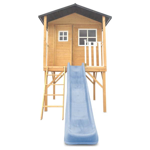 Lifespan Kids Burleigh Cubby House with 2.2m Slide Pastel Blue