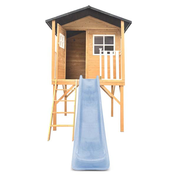 Lifespan Kids Burleigh Cubby House with 2.2m Slide Pastel Blue