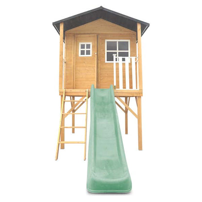 Lifespan Kids Burleigh Cubby House with 2.2m Slide Pastel Green