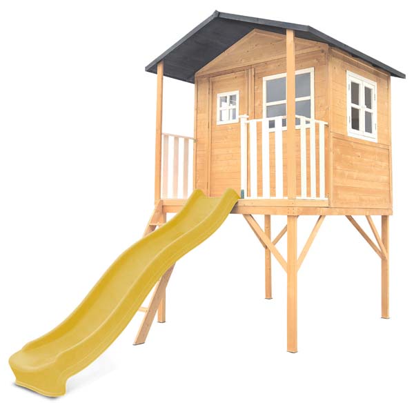 Lifespan Kids Burleigh Cubby House with 2.2m Slide Yellow