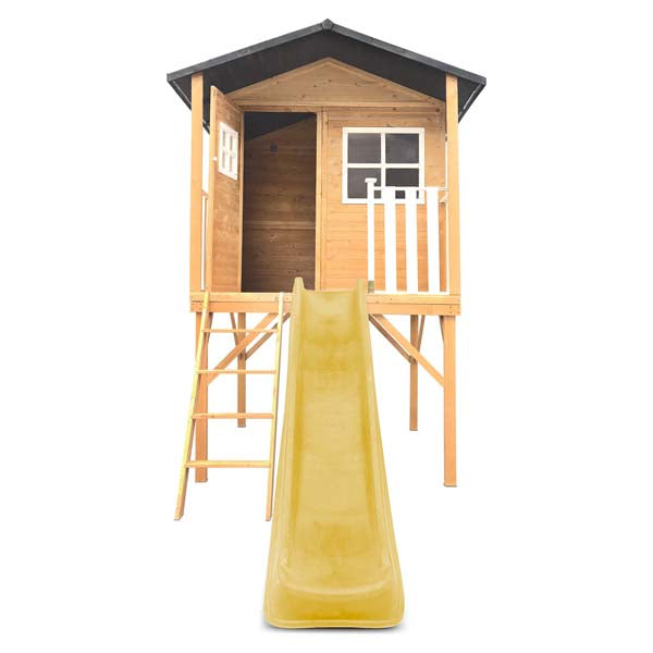 Lifespan Kids Burleigh Cubby House with 2.2m Slide Yellow