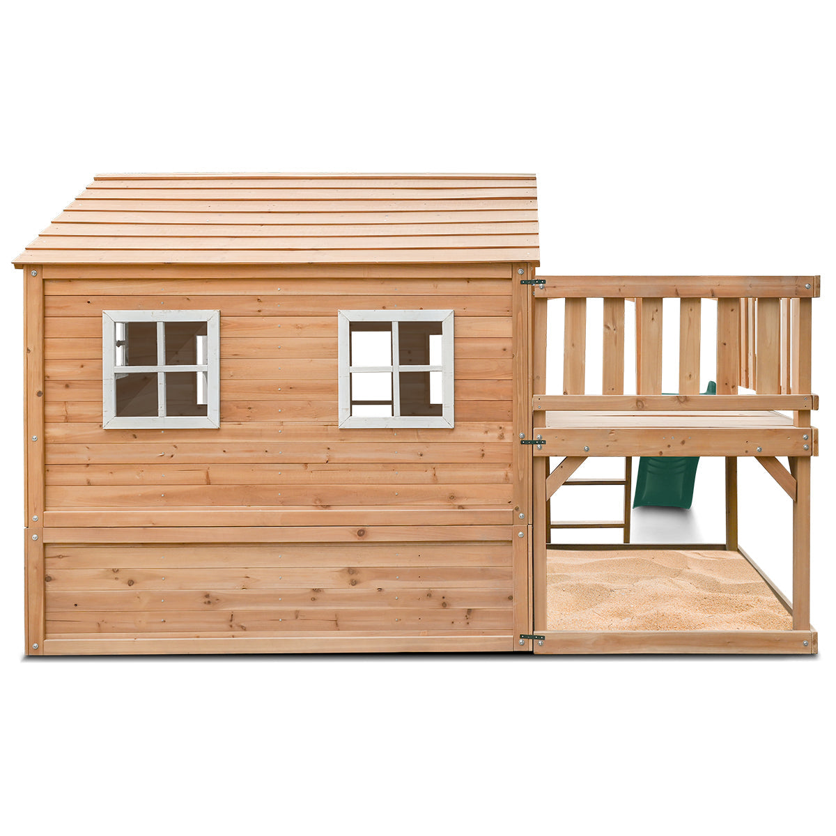 Lifespan Kids Finley Cubby House with 1.8m Green Slide