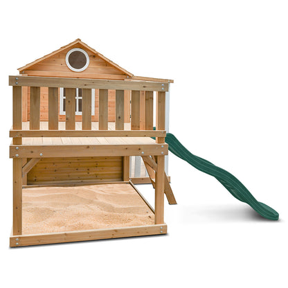 Lifespan Kids Finley Cubby House with 1.8m Green Slide