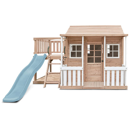 Lifespan Kids Finley Cubby House with 1.8m Slide (Pastel Blue)