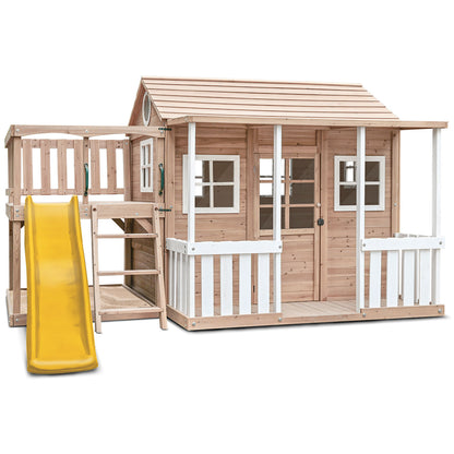 Lifespan Kids Finley Cubby House with 1.8m Slide Yellow
