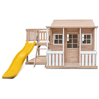 Lifespan Kids Finley Cubby House with 1.8m Slide Yellow