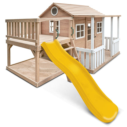 Lifespan Kids Finley Cubby House with 1.8m Slide Yellow