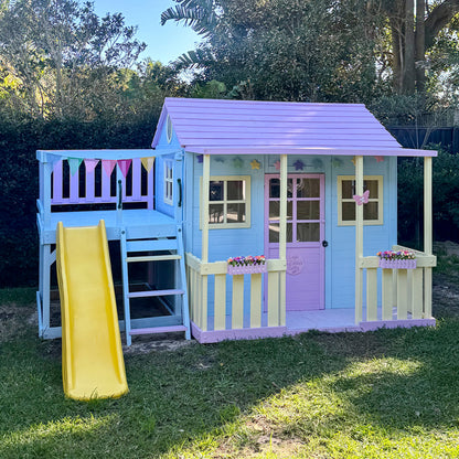 Lifespan Kids Finley Cubby House with 1.8m Slide Yellow