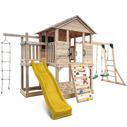 Lifespan Kids Kingston Cubby House with 2.2m Yellow Slide