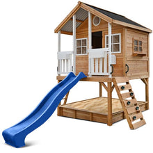 Lifespan Kids Winchester Cubby House Elevated 1.2m ,with 2.2m Slide Blue