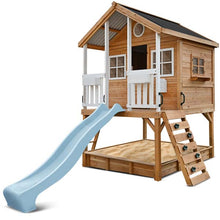 Lifespan Kids Winchester Cubby House Elevated 1.2m with 2.2m Slide Pastel Blue