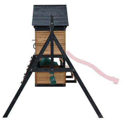 Lifespan Kids Claremont Swing Set & Play Centre with 2.2m Slide Pastel Pink