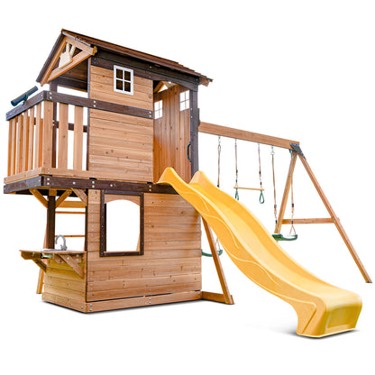 Lifespan Kids Darlington Play Centre Set with 2.2m Yellow Slide